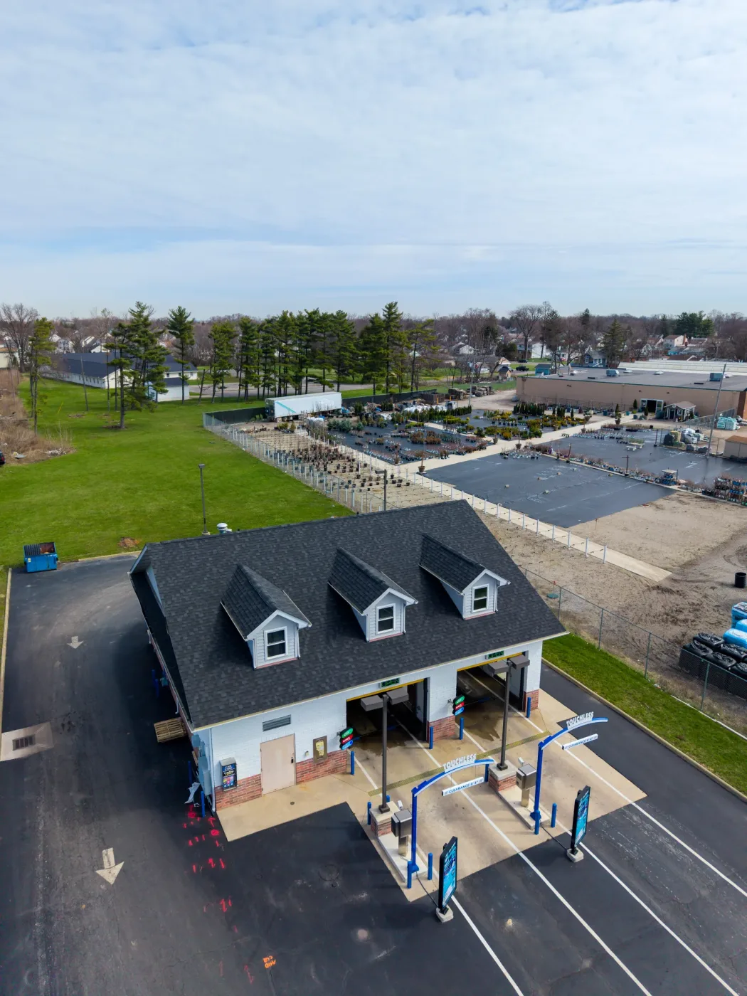 The site from above - Mr Sudz touchless car wash, W Broad St