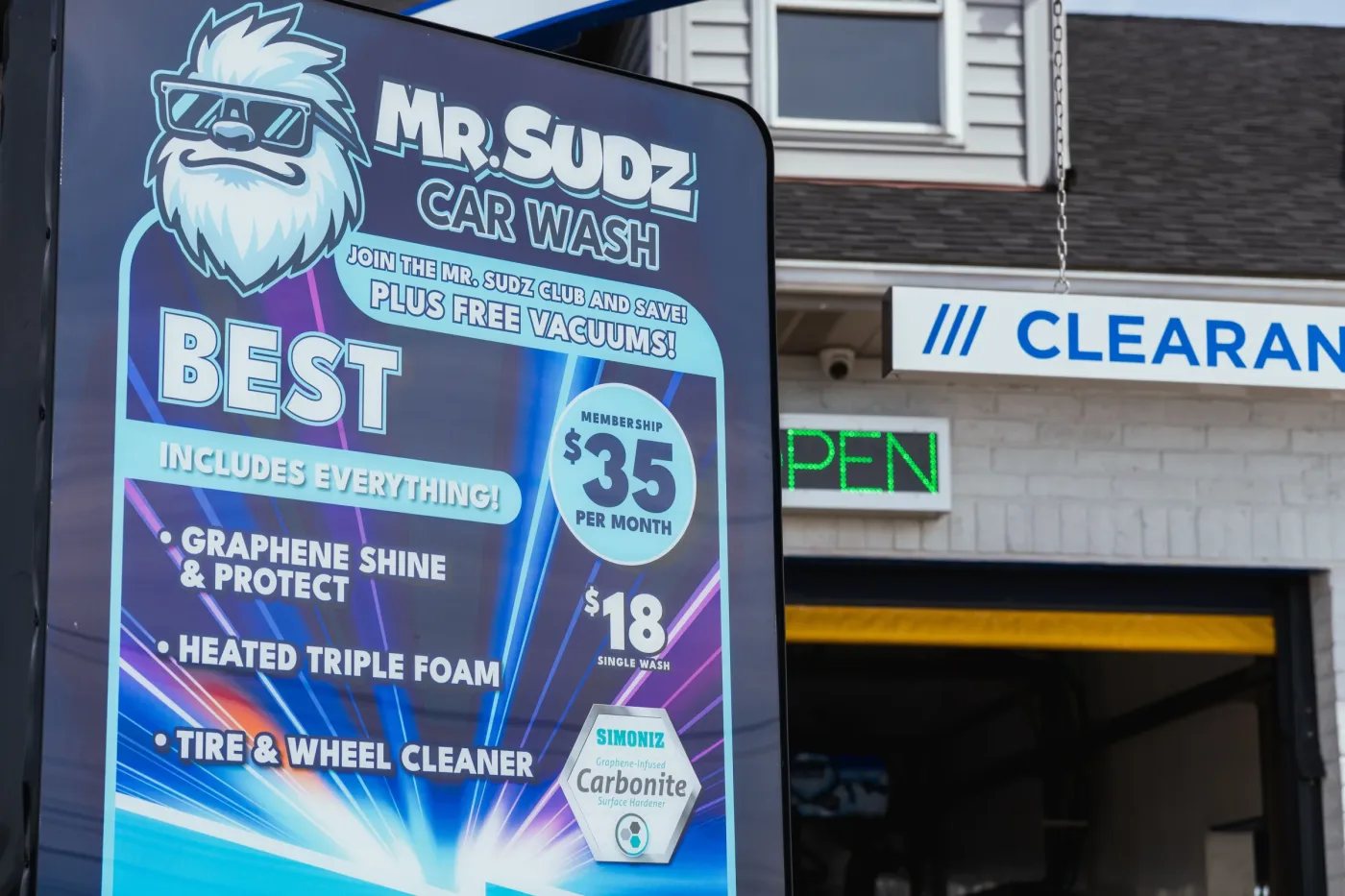 Bay entrance - Mr Sudz touchless car wash, Kenny Rd